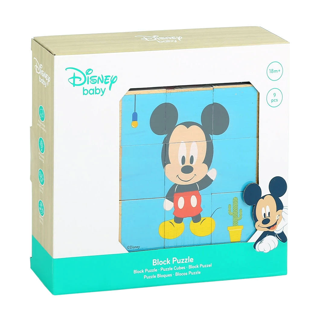 Disney Mickey Mouse Blokkenpuzzel Hout, 9dlg. - Afbeelding 2