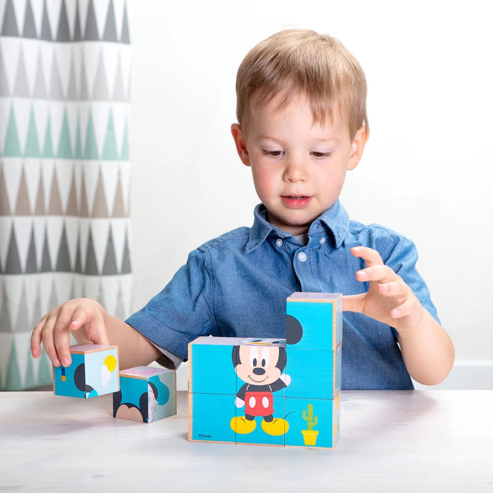 Disney Mickey Mouse Blokkenpuzzel Hout, 9dlg. - Afbeelding 3