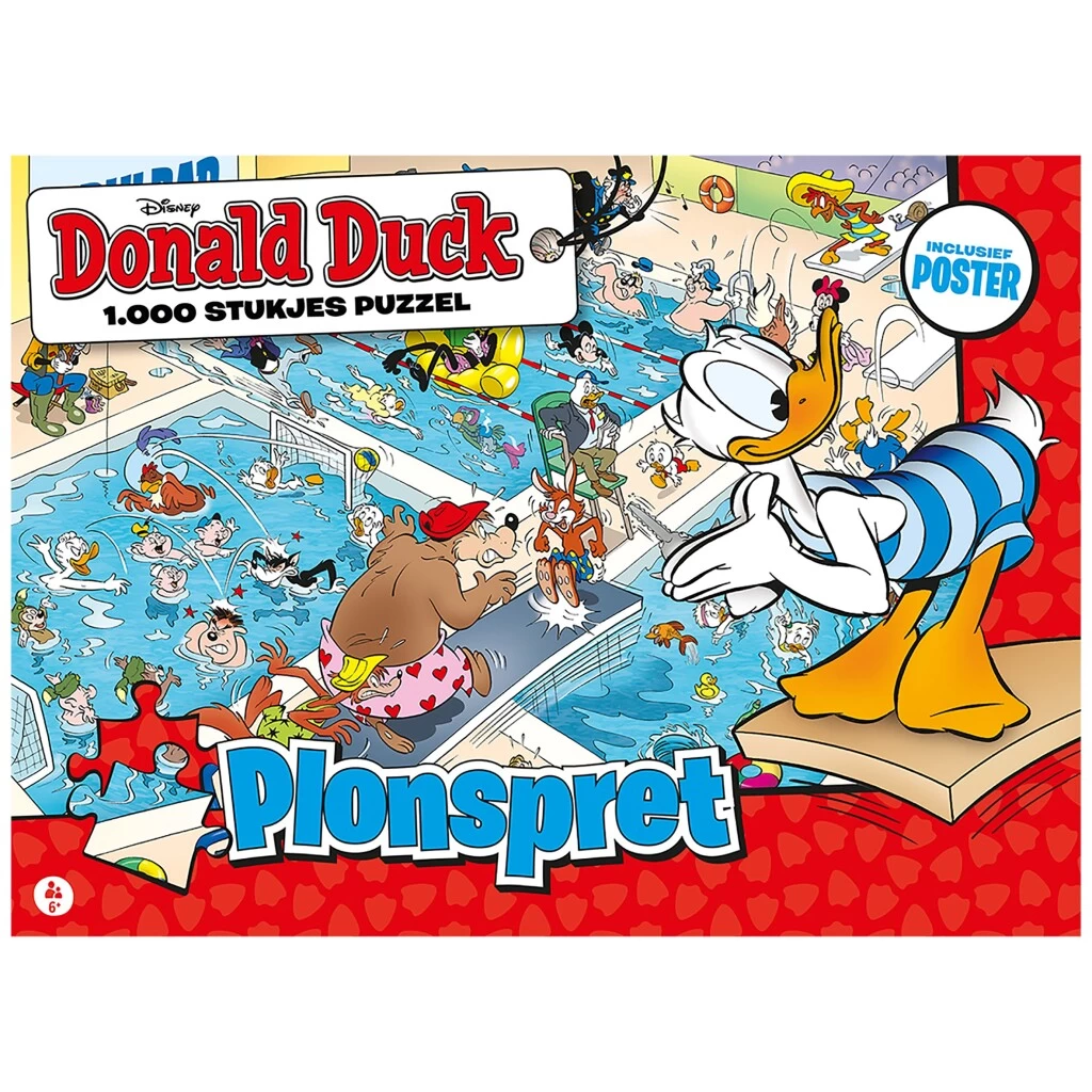 Disney Donald Duck Puzzel Plonspret 1000 Stukjes + Poster