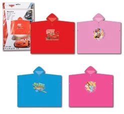 Disney Kinder Poncho - Cars, Princess, Planes En Minnie Mouse