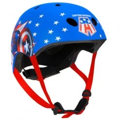 Disney Fietshelm Captain America Jongens Blauw Maat 54/58 Cm