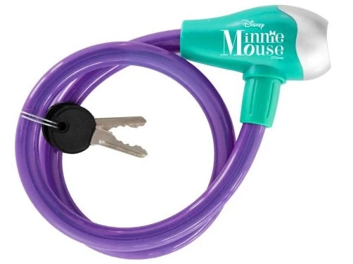 Disney Kabelslot Minnie Junior Staal 65 Cm Paars/turquoise