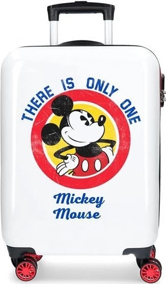 Disney Koffer Mickey Magic Junior 33 Liter ABS Wit/rood