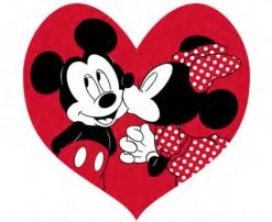 Disney Kussen Junior Mickey & Minnie 35 Cm Polyester Rood