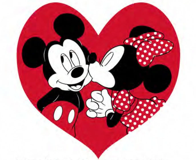 Disney Kussen Junior Mickey & Minnie 35 Cm Polyester Rood