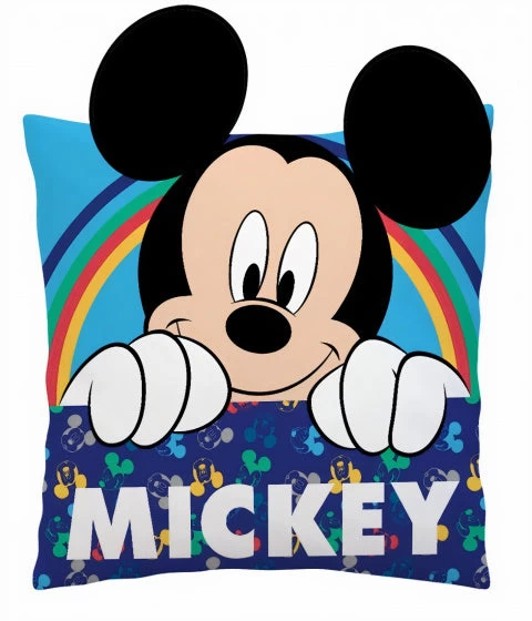 Disney Kussen Mickey Mouse Polyester 35 X 35 Cm Blauw/zwart/wit