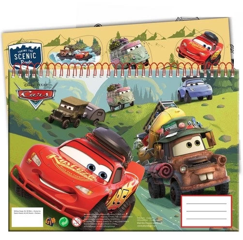 Disney Notitieboek Cars 33 X 23 Cm Ringband Groen 2-delig