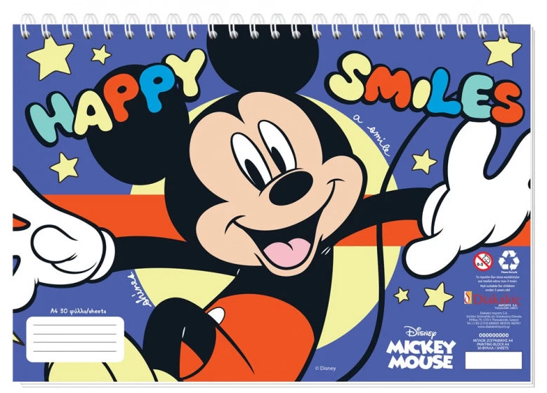 Disney Notitieboek Mickey Mouse Junior A4 Papier Blauw