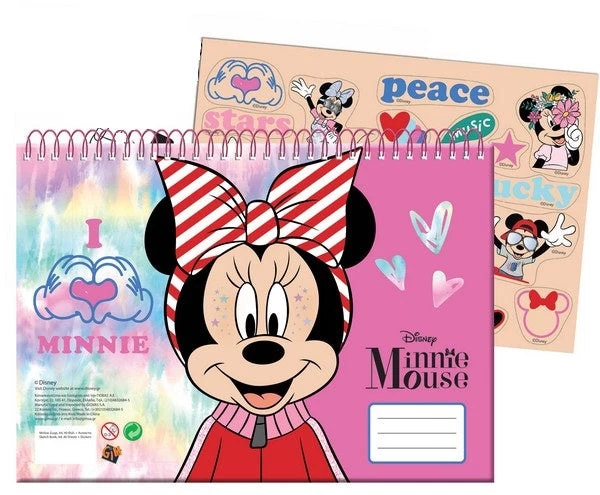 Disney Notitieboek Minnie 33 X 23 Cm Ringband Roze 2-delig