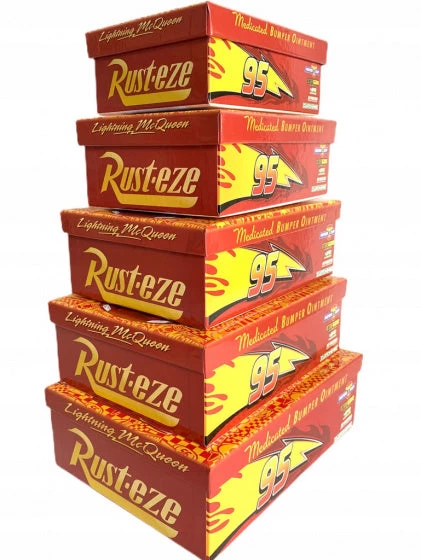 Disney Opbergdozen Cars Jongens Rood/geel 5 Stuks