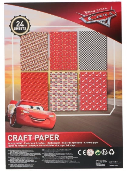 Disney Pixar Cars Knutselpapier Craft Junior 24 Vellen