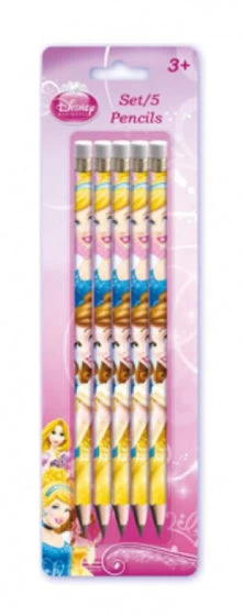 Disney Potloden Princess Hout Roze 5 Stuks