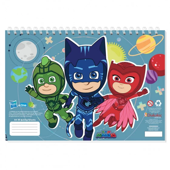 Disney Schetsblok PJ Masks Junior A4 Lichtblauw 30 Pagina's