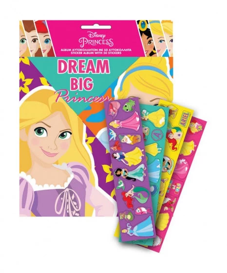 Disney Stickerboek Princess Meisjes 22 Cm Papier 50 Stickers