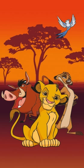 Disney Strandlaken Lion King Junior 70 X 140 Cm Katoen Oranje