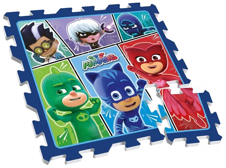 Disney Vloerpuzzel PJ Masks Junior 88 Cm Blauw 9-delig
