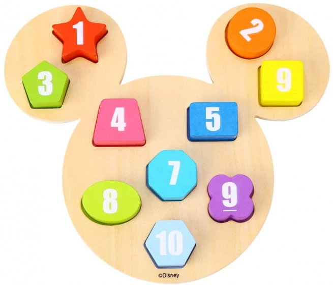 Disney Mickey Mouse Vormenpuzzel Cijfers, 11dlg.