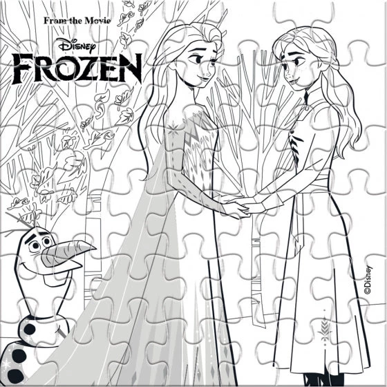 Disney Kleurpuzzeltoren Frozen Junior 13 Cm Paars 24 Stuks